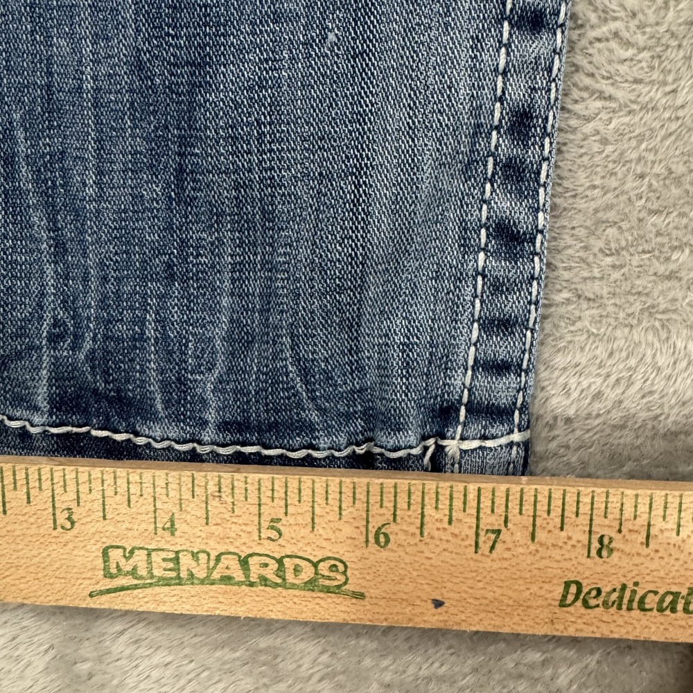 Big Star Liv Capri Jeans Women 28R Blue Medium Wash Embroidered Stretch Denim - Picture 15 of 16